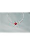 Red Stone Stainless Steel Charm