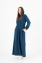 Women's 2 Thread Long Dress with Drawstring Waist, Hood and Pockets - 4