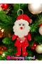 Christmas Tree Ornament Santa Claus Plush Model Vine Ornament 17cm Christmas Decor - 3