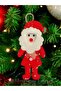 Christmas Tree Ornament Santa Claus Plush Model Vine Ornament 17cm Christmas Decor - 6