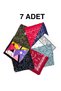 Set of 7 Bandana Scarves 55X55Cm Gift 7 Pieces Ethnic Geometric Floral