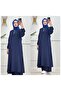 Bella Double Hijab Set with Ankle-Length Tunic and Pants - 3