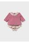 Baby Girl Floral Skirt Sweatshirt Set Dusty Rose 2246