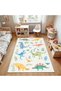 Asian Collection Multicolor Cute Dinosaurs Detailed Woven Base Modern Decorative Carpet Asian29 - 2