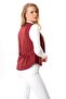 Sleeveless Atlas Autumn and Winter Asymmetrical Cut Wool Viscose Vest Claret Red Brd - 2