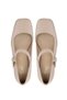 Women's Vegan Beige Heeled Shoes - 5