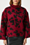 Women's Fever Furry Burgundy Turtleneck Sweater - 2