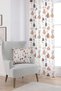 White Multi-Colored Decorative Vase Patterned Digital Printed Curtain Cgh619-pr