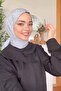 Kübra Koç نمط كتلة شال جاكار حريري لارا - رمادي