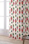 Red Green Christmas Themed Digital Printed Curtain Cgh795-pr - 2