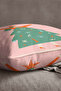 Velvet Babyface Pink Christmas Themed Throw Pillow Pillow Case - Cgh214 - 2