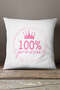 Velvet Babyface White Pink Princess Written Digital Printing Throw Pillow Pillow Case - Cgh461