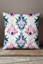 Velvet Babyface Pink Blue Ethnic Decorative Throw Pillow Pillow Case - Cgh183