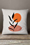 Velvet Babyface Black Red Modern Leaf Patterned Digital Printed Throw Pillow Cover Cgh658