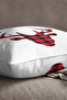 Velvet Babyface Red White Christmas Themed Digital Printed Throw Pillow Pillow Case - Cgh327 - 2