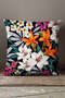 Velvet Babyface White Orange Tropical Floral Throw Pillow Pillow Case - Cgh055