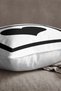 Velvet Babyface Double Sided Black and White Letter Digital Printed Throw Pillow Cover - Heart - 2