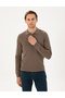 Mink Melange Slim Fit Polo Neck Basic Knitwear Sweater 50296584-Vr174 - 3