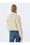 Crew Neck Hair Knit Textured Comfortable Fit Knitwear Sweater - 4