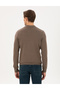 Mink Melange Slim Fit Polo Neck Basic Knitwear Sweater 50296584-Vr174 - 5
