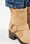 (Livia) Women's Genuine Leather Biker Sand Boots Size: 40 - 3