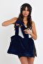Night Blue Laptop Tote / Women's Plush Toscana Computer Bag 42X34 Handle 65 cm