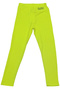 Girl's Dmnk Text Patterned Full Lycra Seasonal Phosphor Yellow Color Leggings