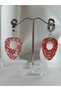 Christmas Gift Party Accessory - Christmas Detail New Year Concept Red Polymer Earrings with Steel Needle - 2