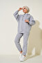 55434 Oversize Tracksuit Set - Gray - 3