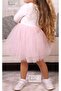 Cotton Lined Tutu Skirt Baby Collar Long Sleeve Dress - 3
