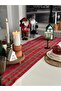 Aura Runner and Napkin Set New Year Themed Plaid Pattern Cotton Long Runner - 8