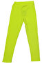 Girl's Dmnk Text Patterned Full Lycra Seasonal Phosphor Yellow Color Leggings - 2