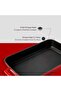 Cast Iron Tray Rectangular 22x30 Red - 3