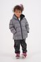 Boys-Girls Gray Filled Inner Fleece Hooded Winter Inflatable Children's Coat - 3
