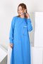 Women's Pocket Detail Aerobin Dress Puane 12516 Blue - 2