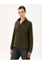 Khaki Comfort Fit Zippered Fleece Sweatshirt 50300846-Vr027