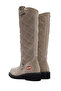Beige Laconia Hi Zippered Women's Leather Boots - 025g100074 - 6