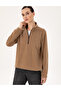 Camel Comfort Fit Zippered Fleece Sweatshirt 50300846-Vr015 - 3