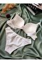 Basic Knit Patterned Light Support Bra Set - 2