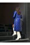 New Season Belt Detail Patent Leather Puffer Maxi Women's Coat 24w11006 - 4