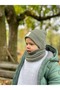 Khaki-New Series (1-5 Years Old) Ribbed 100% Cotton Beanie Neck Collar Set (Launch Price) - 4
