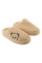 Closed Front Teddy Bear Printed Plush Women's House Slippers Beige - 5