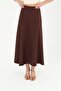 Women's Pieced Bell Flare Skirt Bitter Brown 18201 - 4