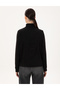 Black Comfort Fit Zippered Fleece Sweatshirt 50300846-Vr046 - 5