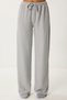 Yumoş Loose Knitted Trousers Gray Melange Lub0063 - 4