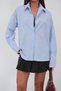 New Season Cuff Leopard Pattern Detail Garni Fabric Women's Shirt 24W18012 - 3