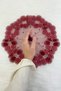 Burgundy Bride Groom Handkerchief, Pearl Detailed Wedding Halay Bridesmaid Promise Engagement Henna Circumcision Bride Handkerchief - 4