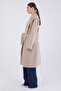 Beige Oversize Belted Cashmere Coat - 3