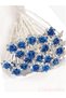 10-Piece Mini Crystal Stone Flower Design Hairpin Hair Clip Royal Blue - Wedding Hair Accessory Bun Clip - 3