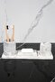 8 Pieces Concrete Bathroom Set Solid Liquid Soap Dispenser Toothbrush Holder Candle Holder Tray Presentation Holder Cotton Box - 2